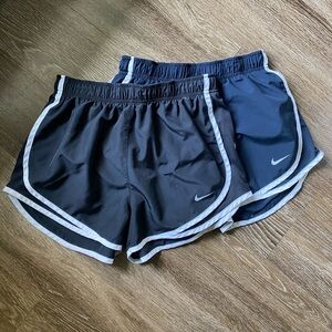 Nike Women's Black and Gray Athletic Shorts
